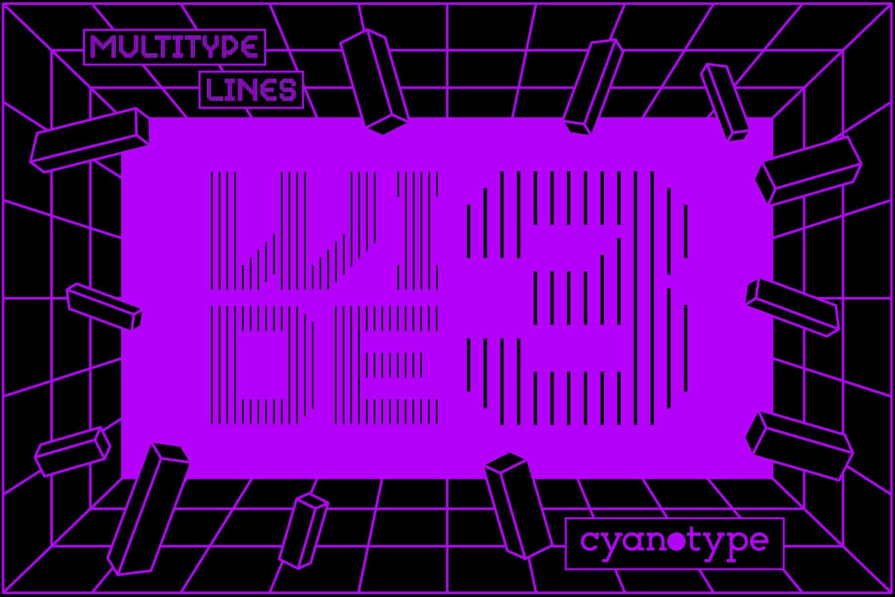 MultiType Lines Wide 3 Font