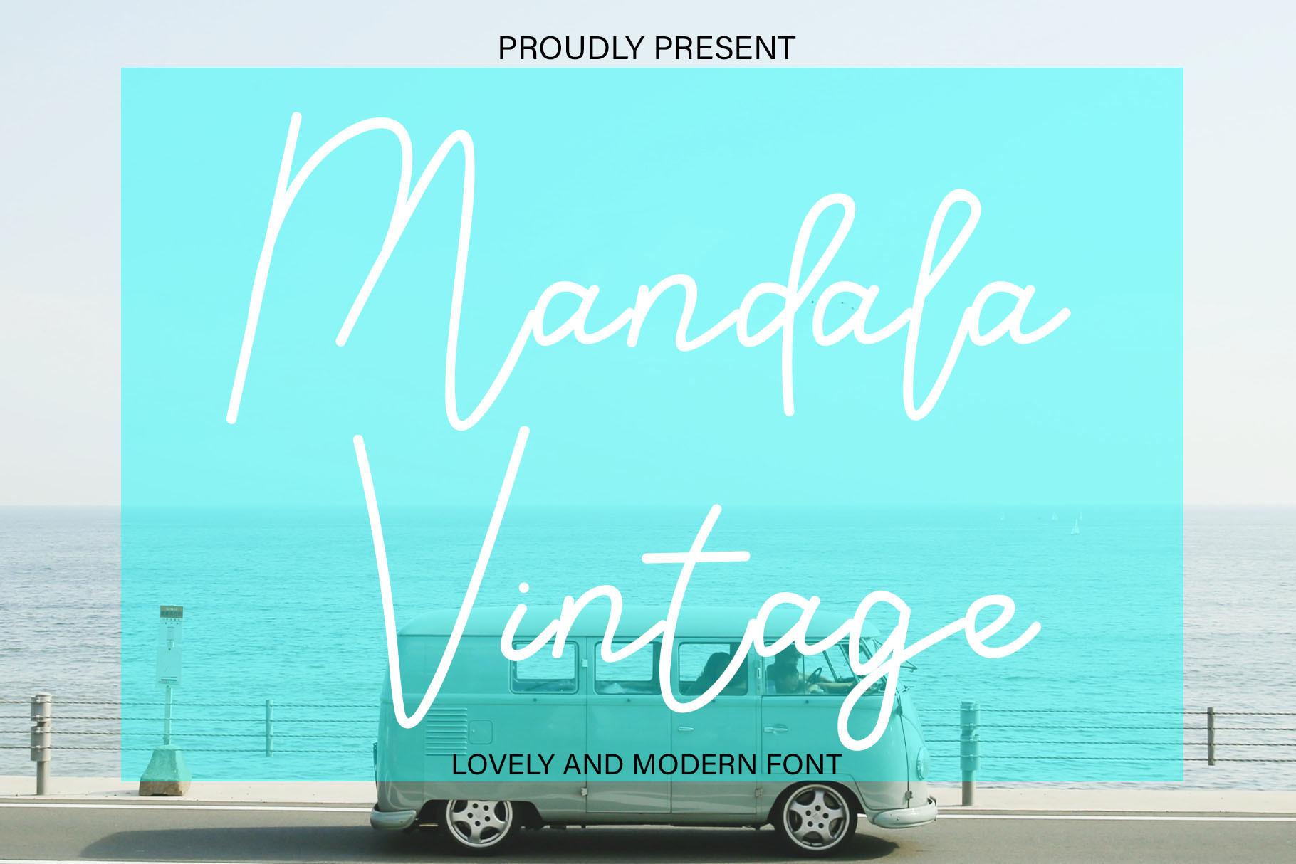 Mandala Vintage Font