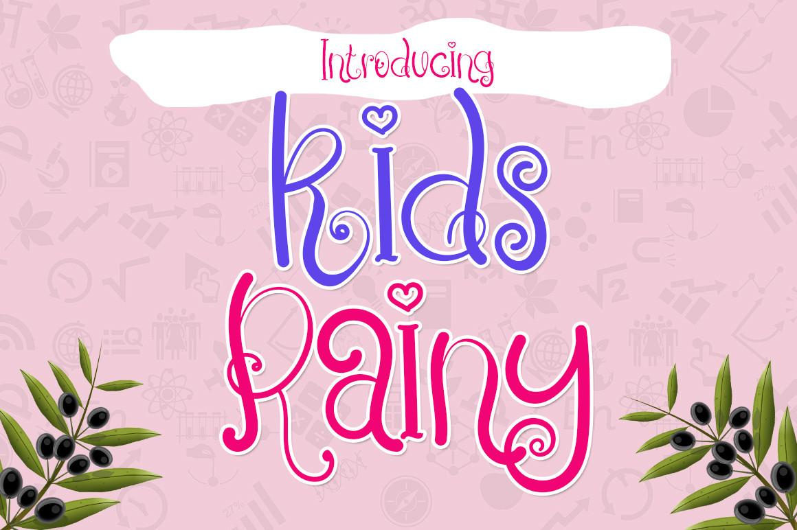 Kids Rainy Font