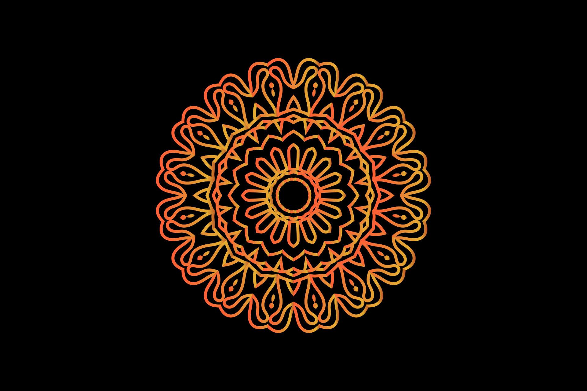 Gold Gradient Mandala