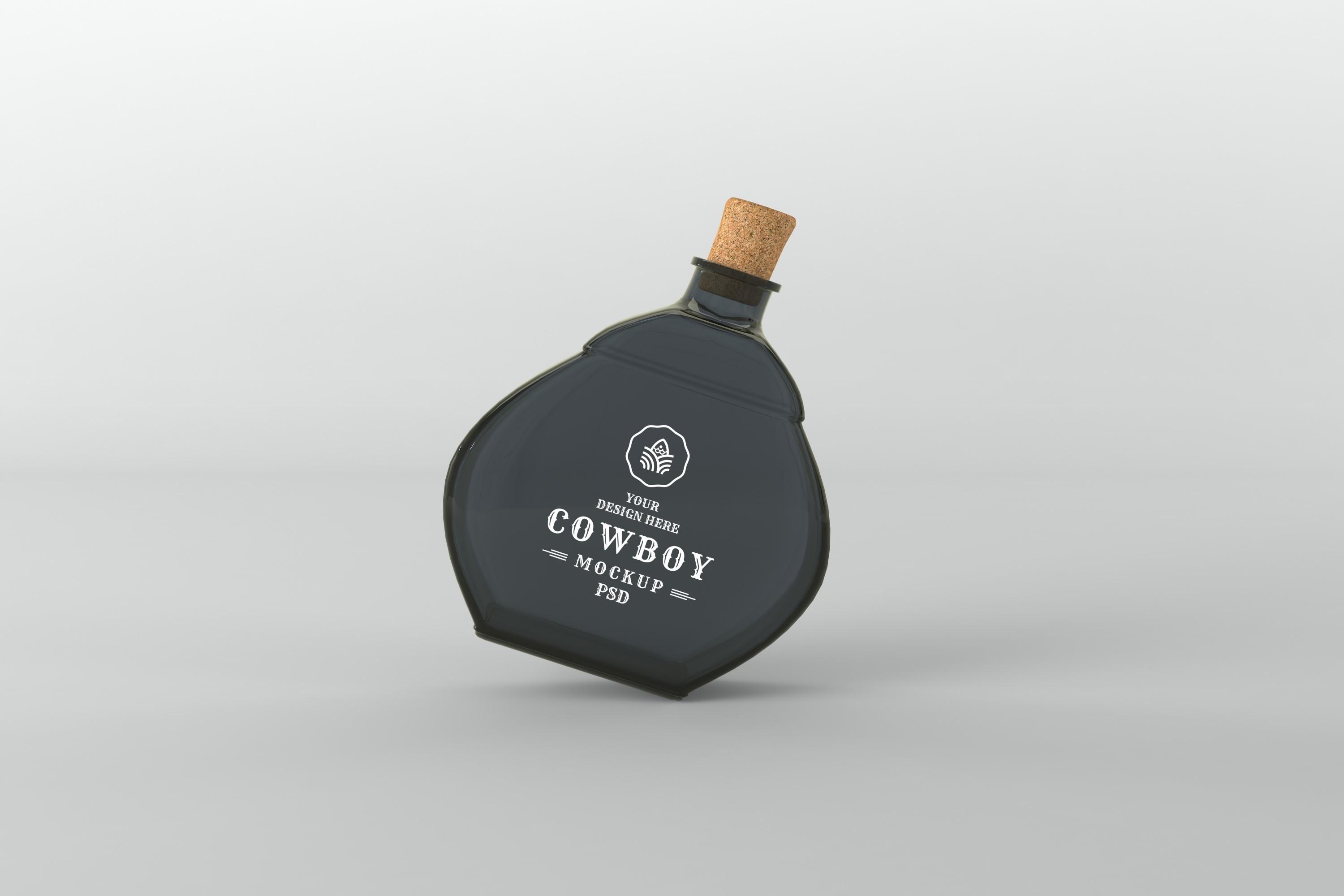 Cowboy Bottle Mockup