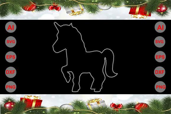 Printable Unicorn Rhinestone Template