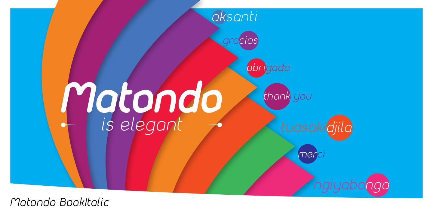 Matondo Book Italic Font