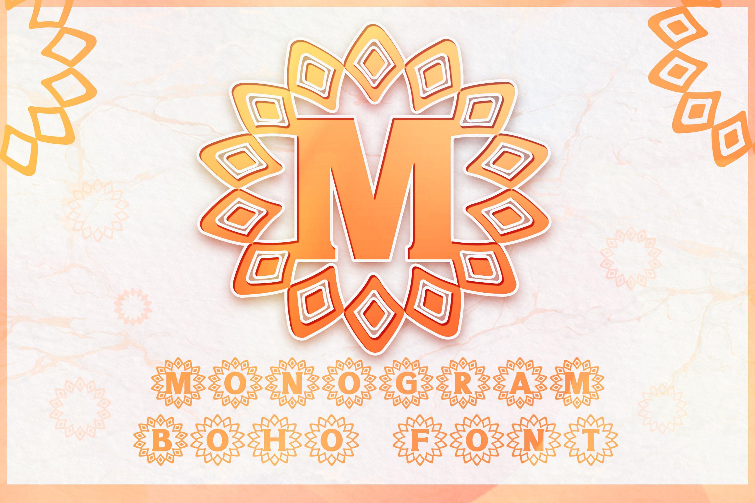 Monogram Boho Tribal Font