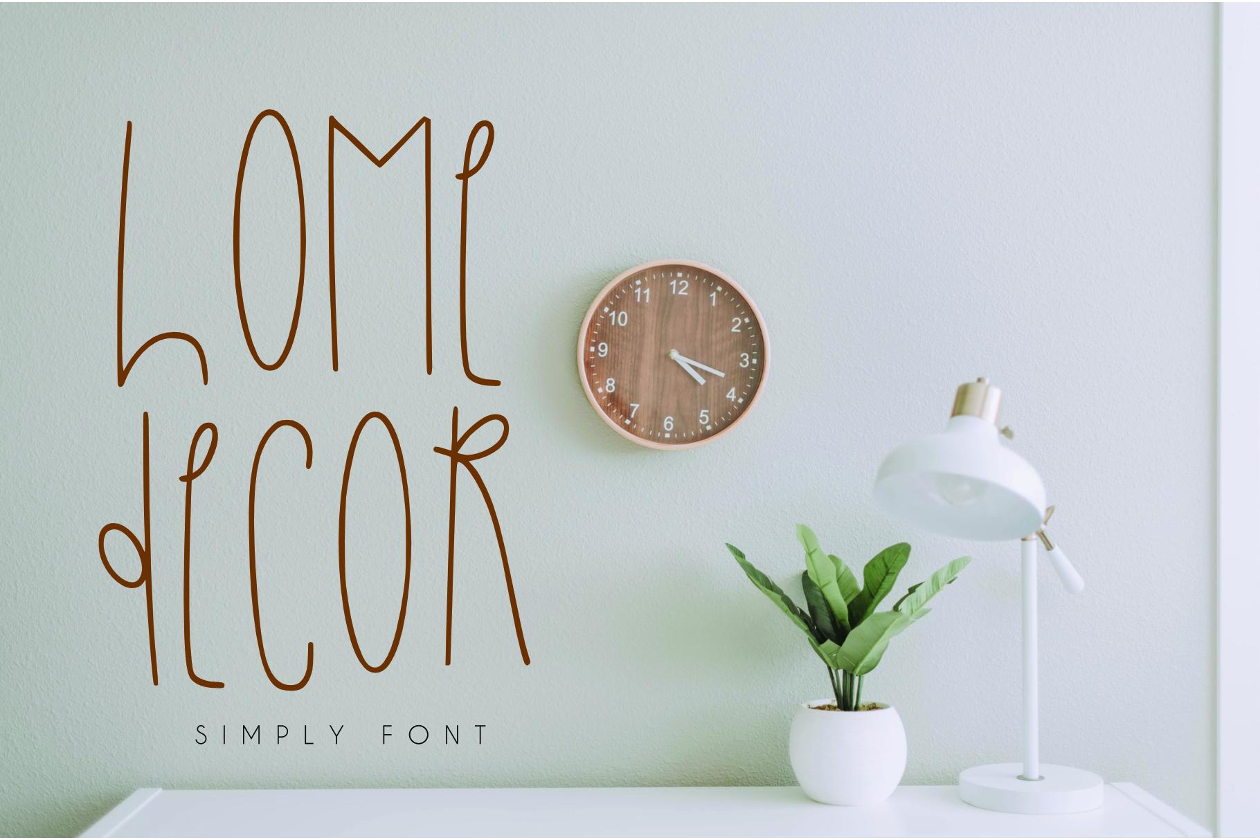 Home Decor Font