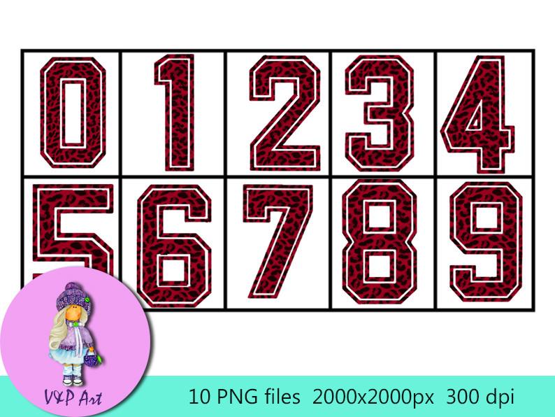 Numbers Leopard Cherry PNG