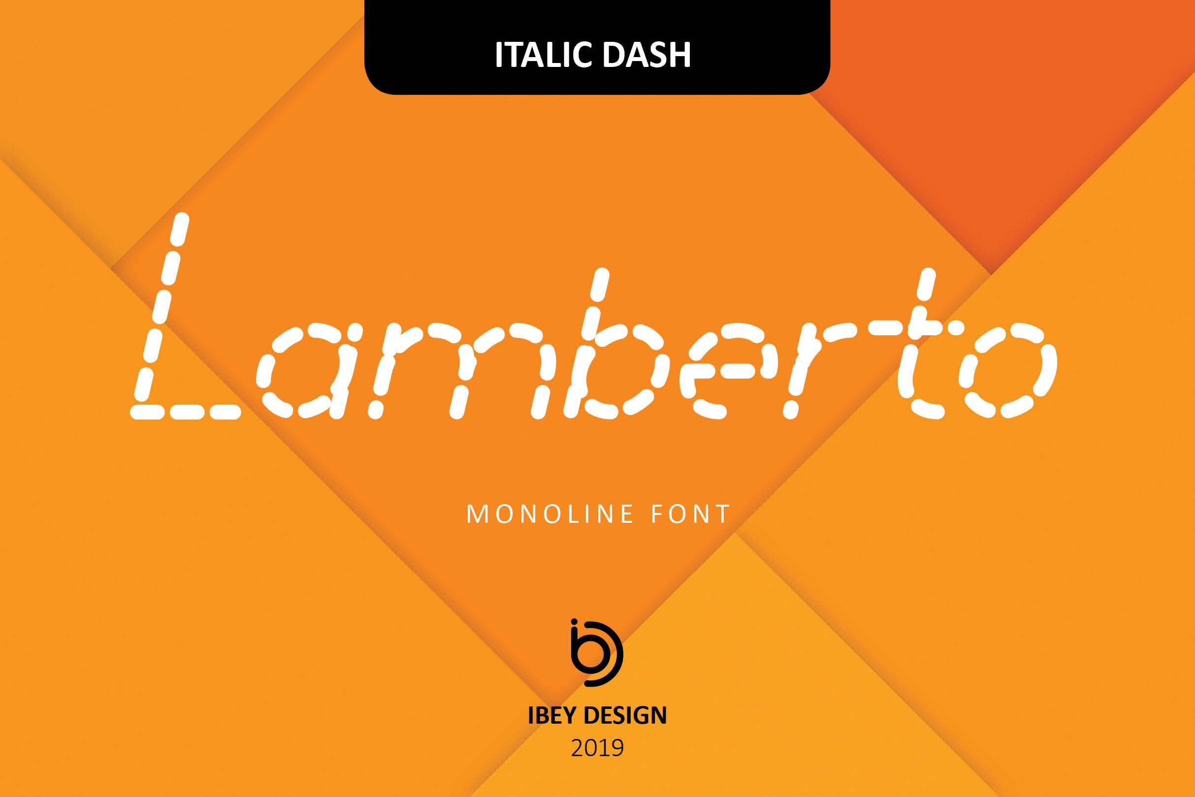 Lamberto Italic Dash Font