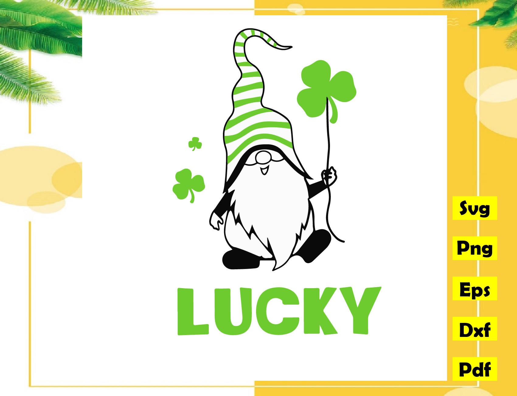 Cute Gnome Patrick's Day Svg