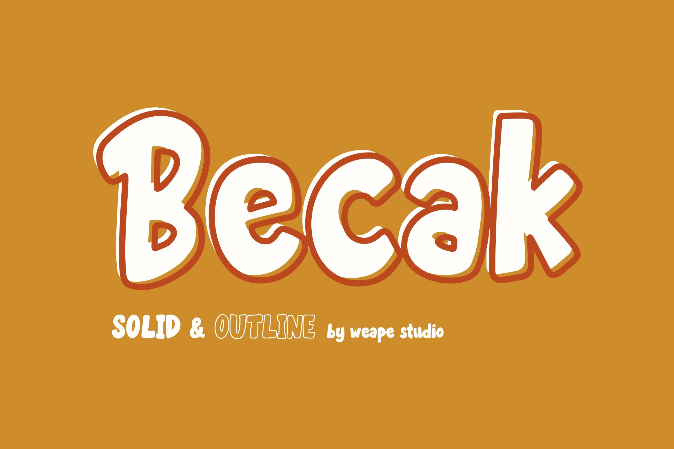 Becak Font