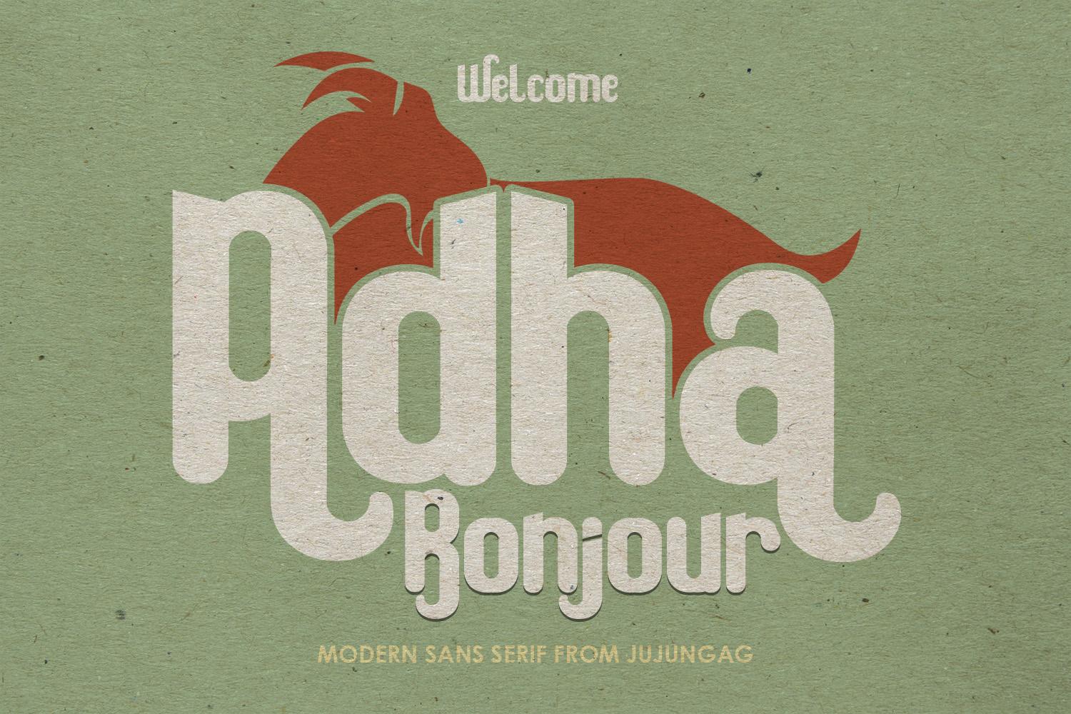 Bonjour Adha Font