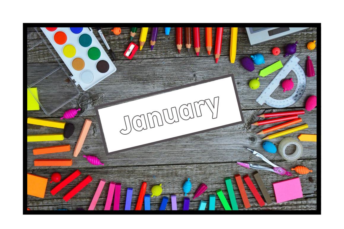 Months on Bookmarks to Colour