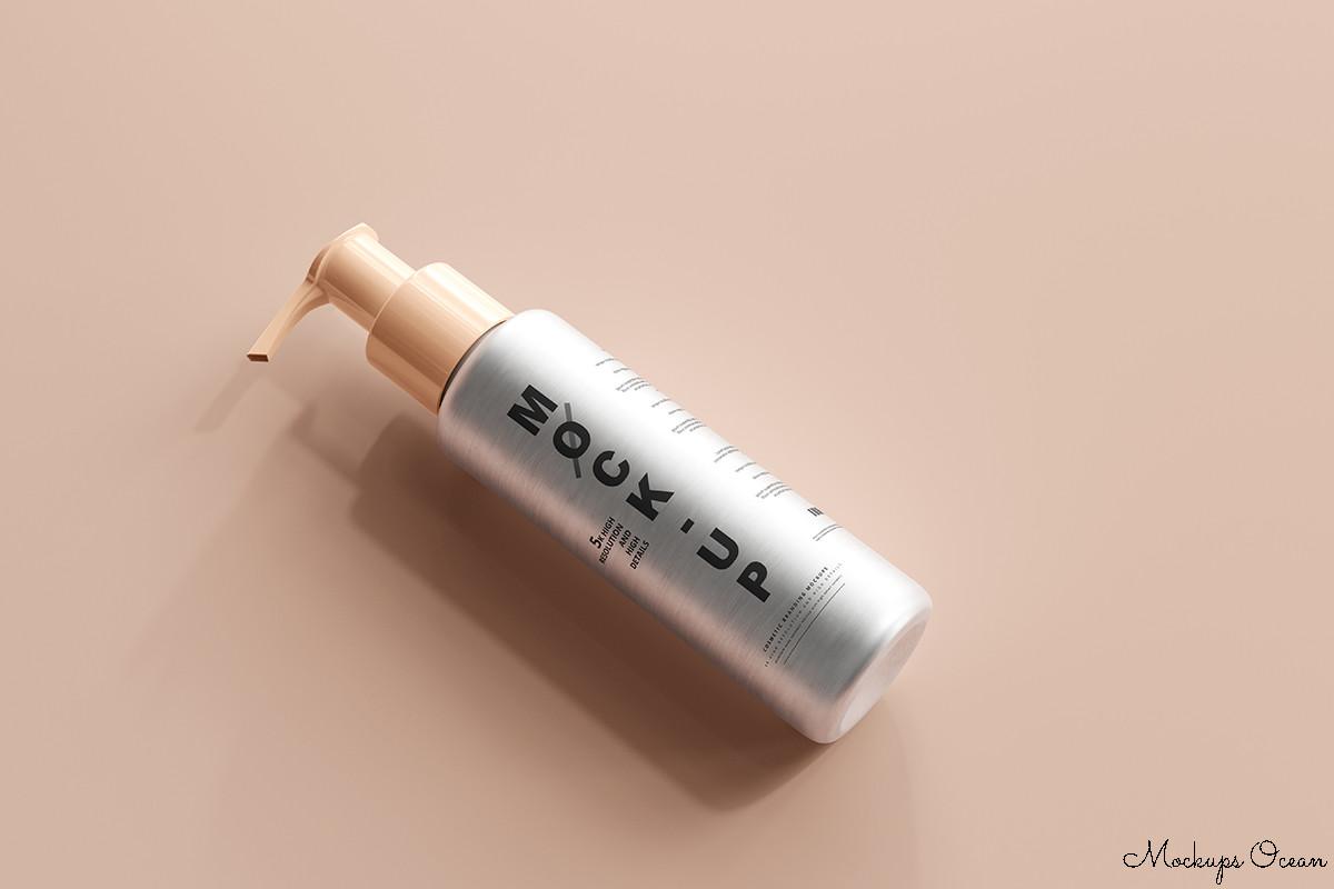 Body Cosmetic Pump Bottle Mockup
