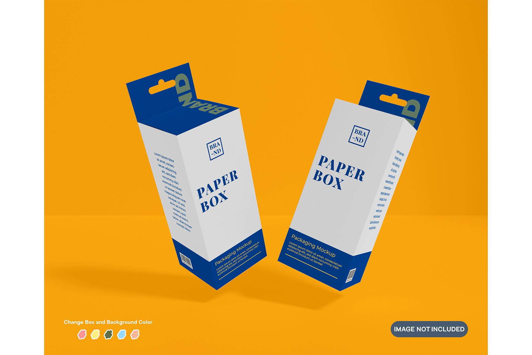 Hanging Paper Box Mockup