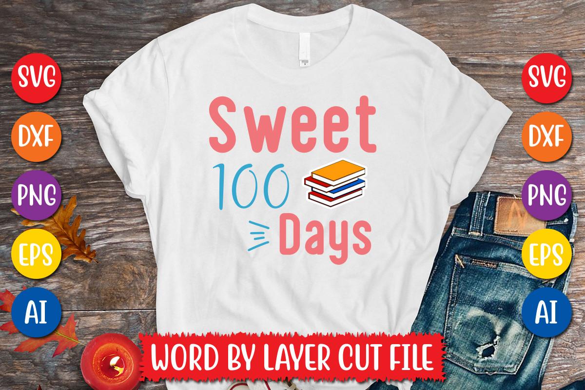 Sweet 100 Days Svg Design