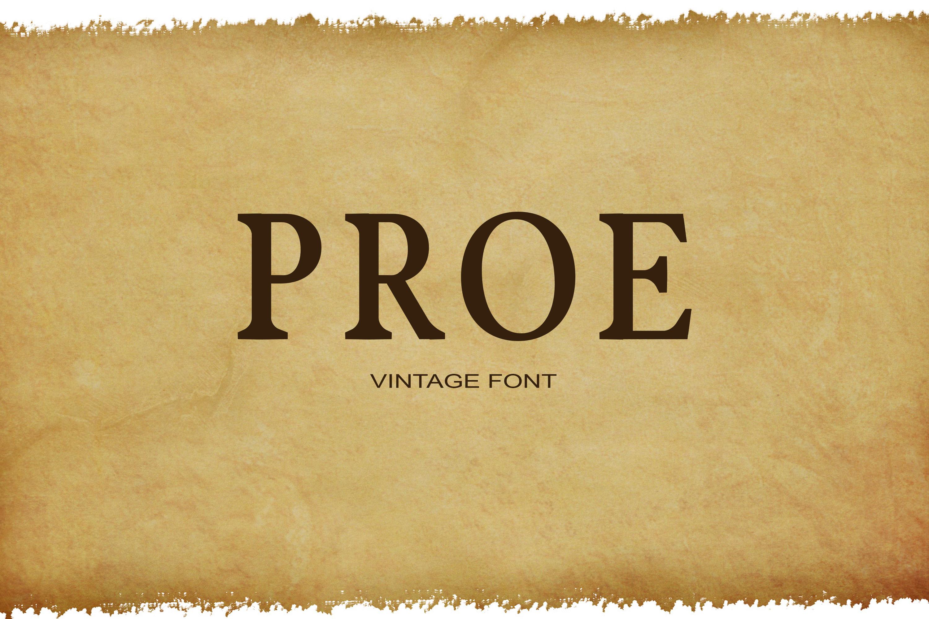 Proe Font