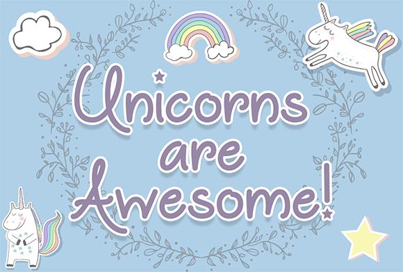 Unicorns Are Awesome Font