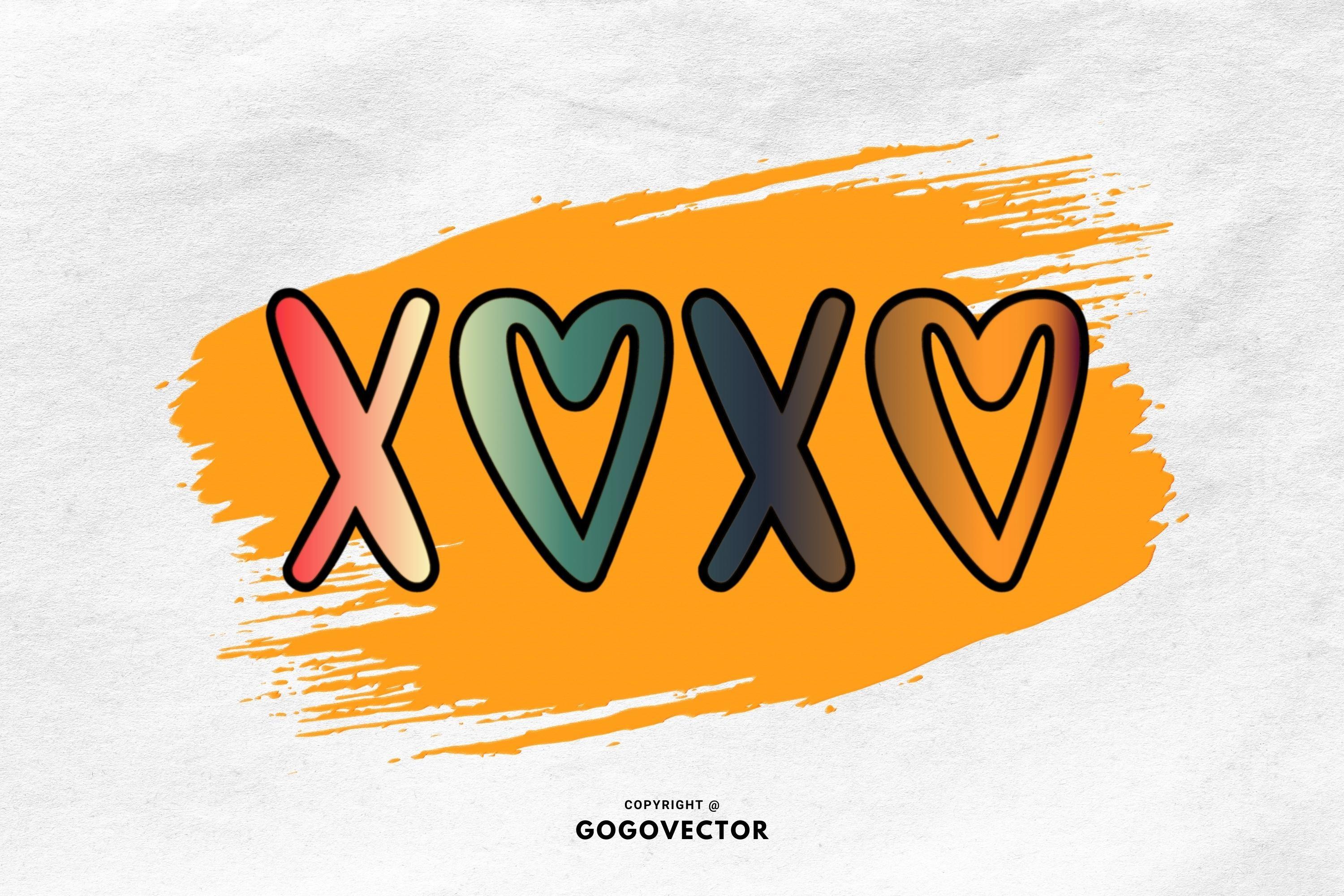 XoXo Valentine's PNG File Graphic