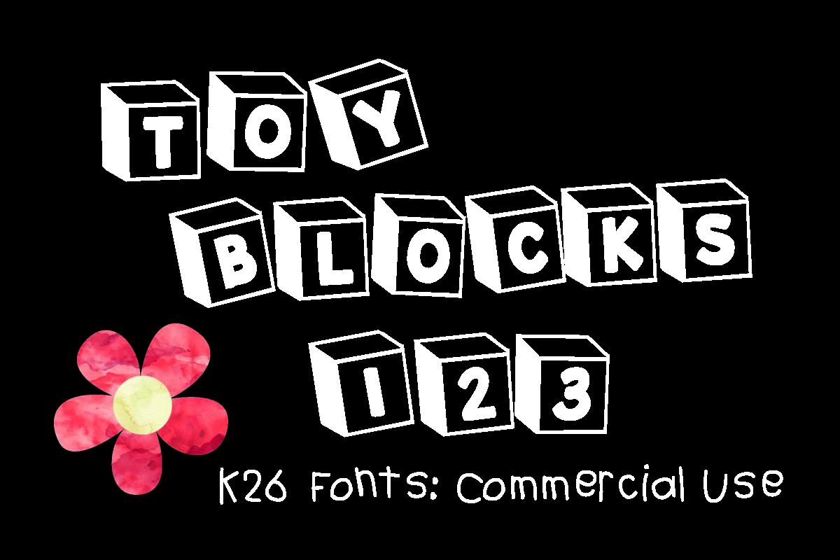 K26 Toy Blocks 123 Font