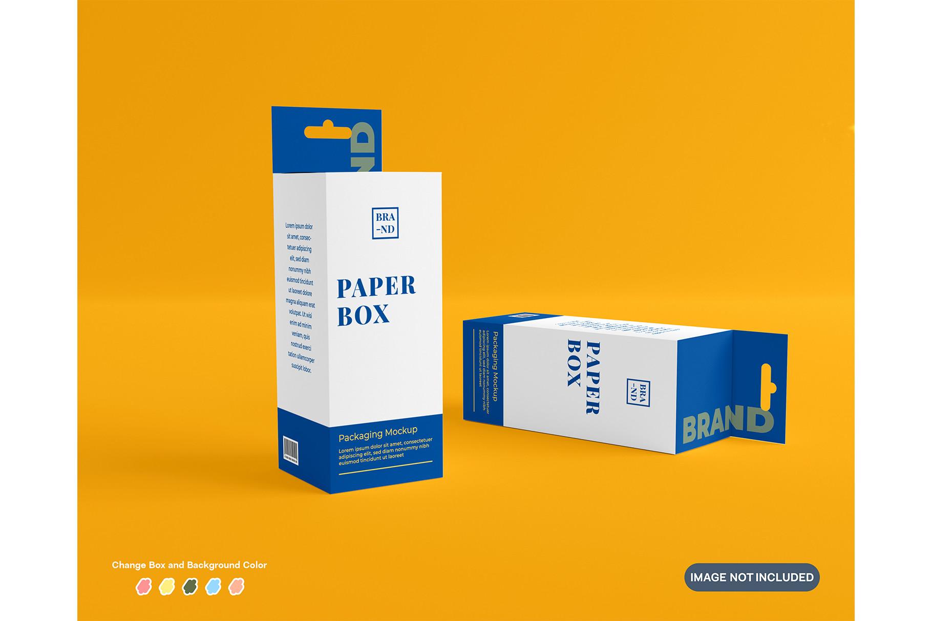 Hanging Paper Box Mockup