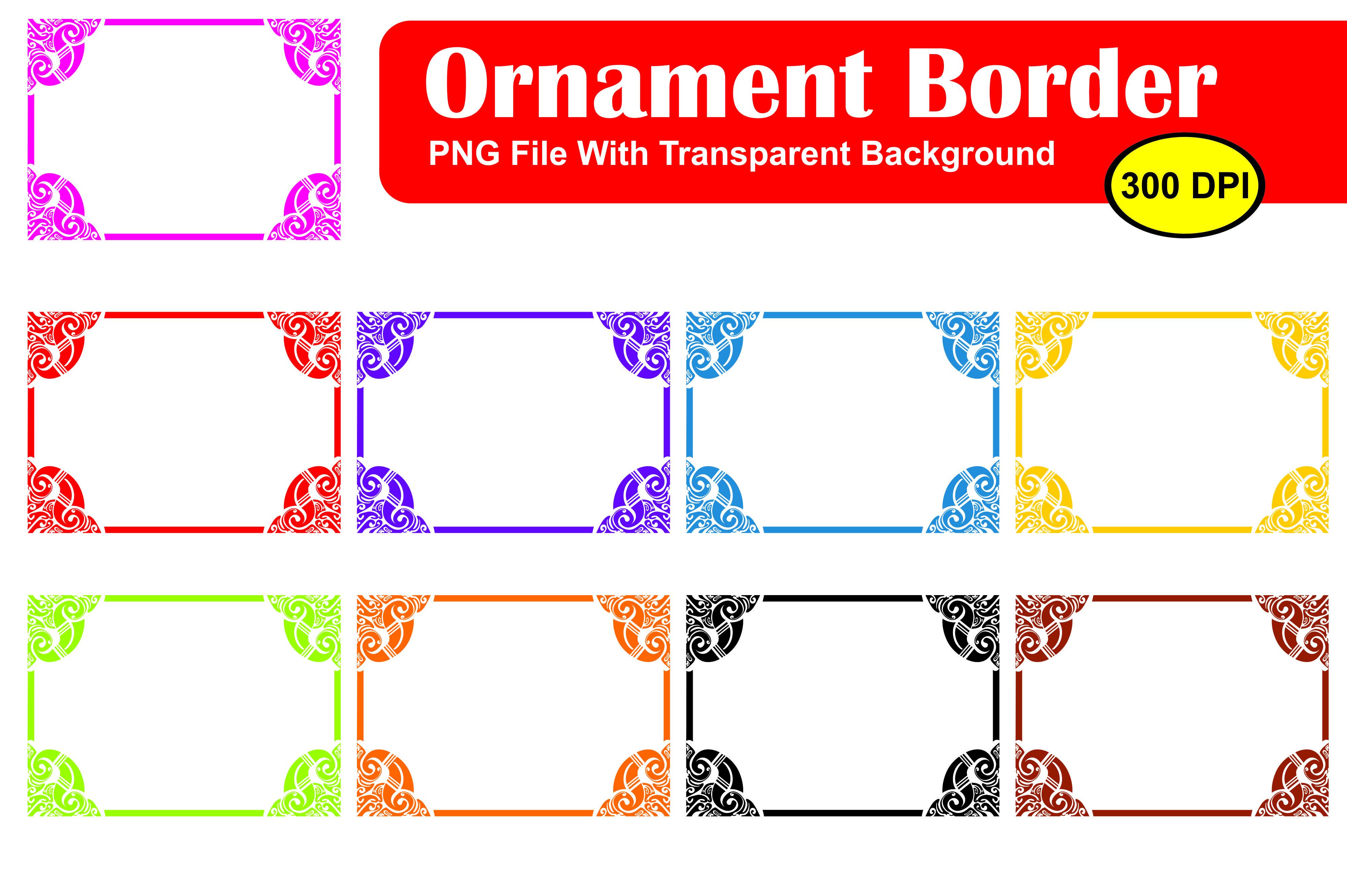 Bundle of Ornament Border Vector