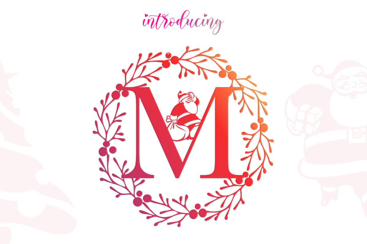 Christmas Santa Monogram Font