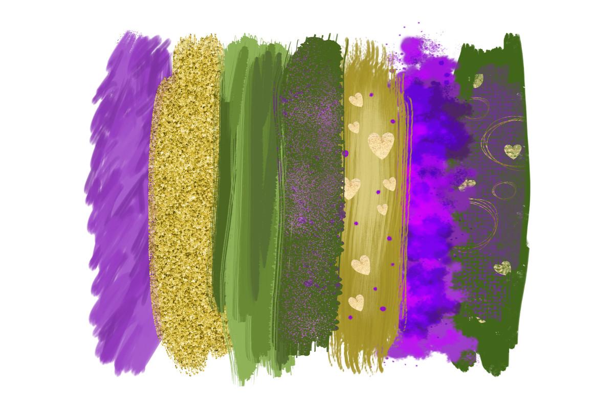 Mardi Gras Brushstrokes