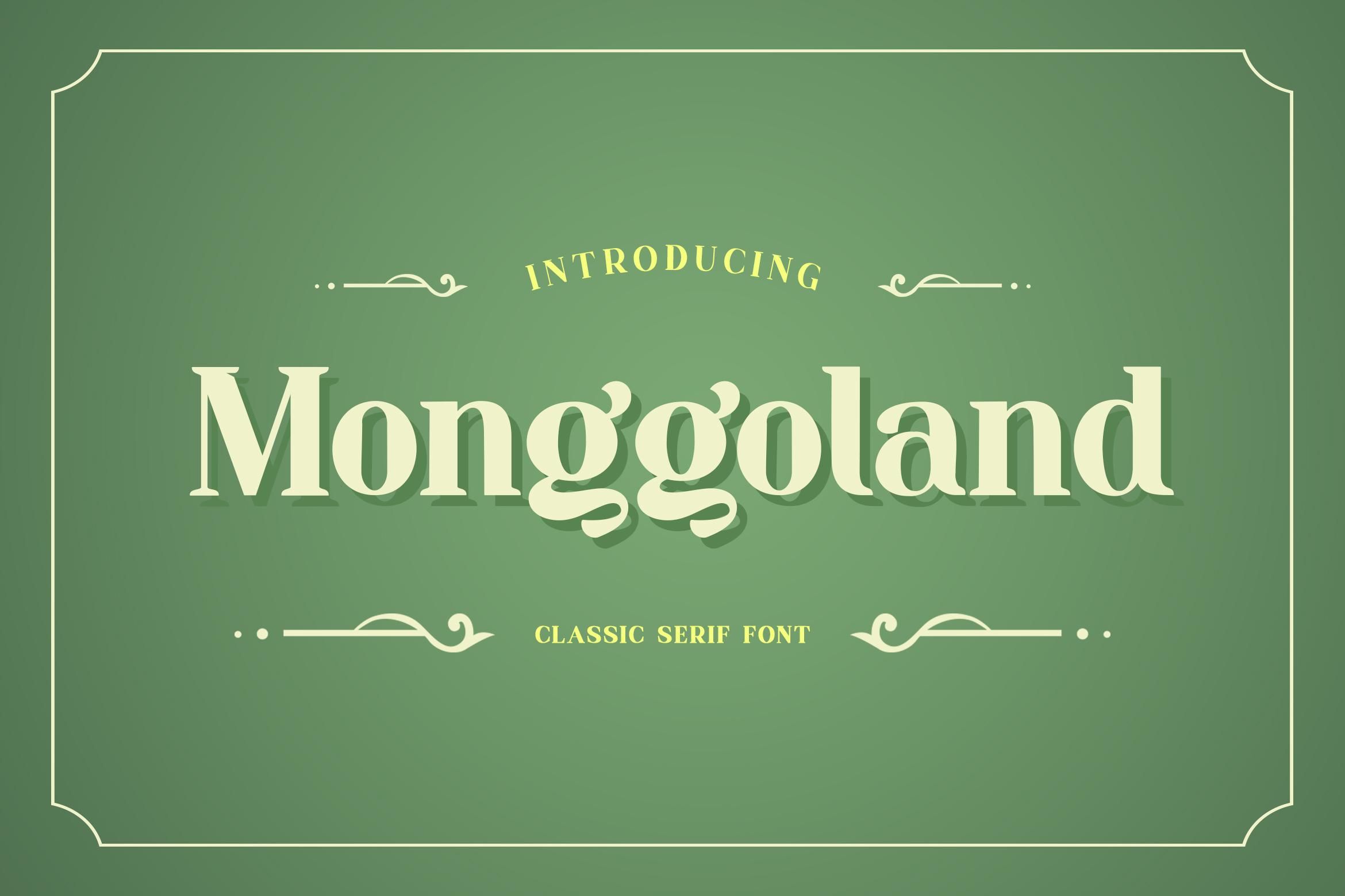 Monggoland Font