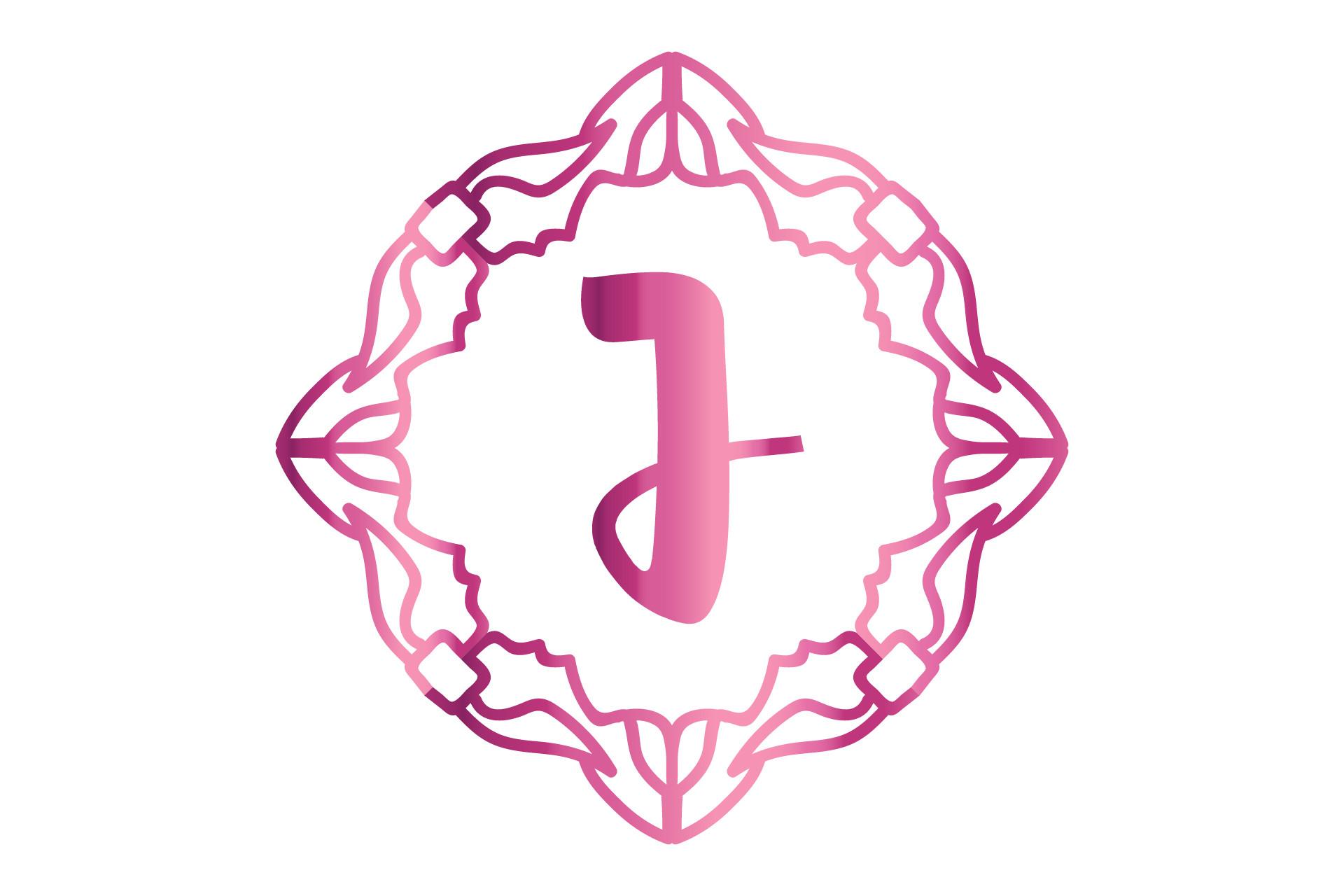Monogram Border with Font Illustration