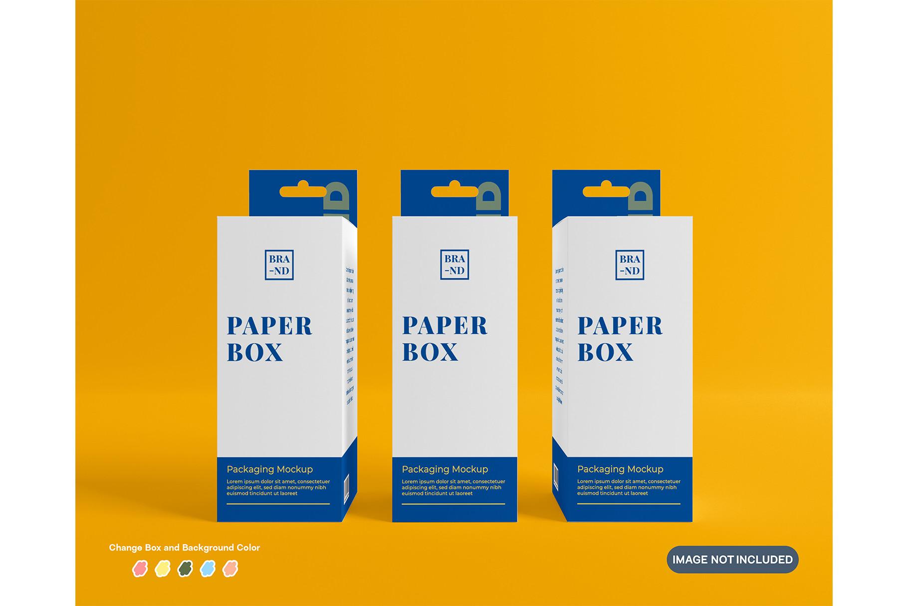 Hanging Paper Box Mockup