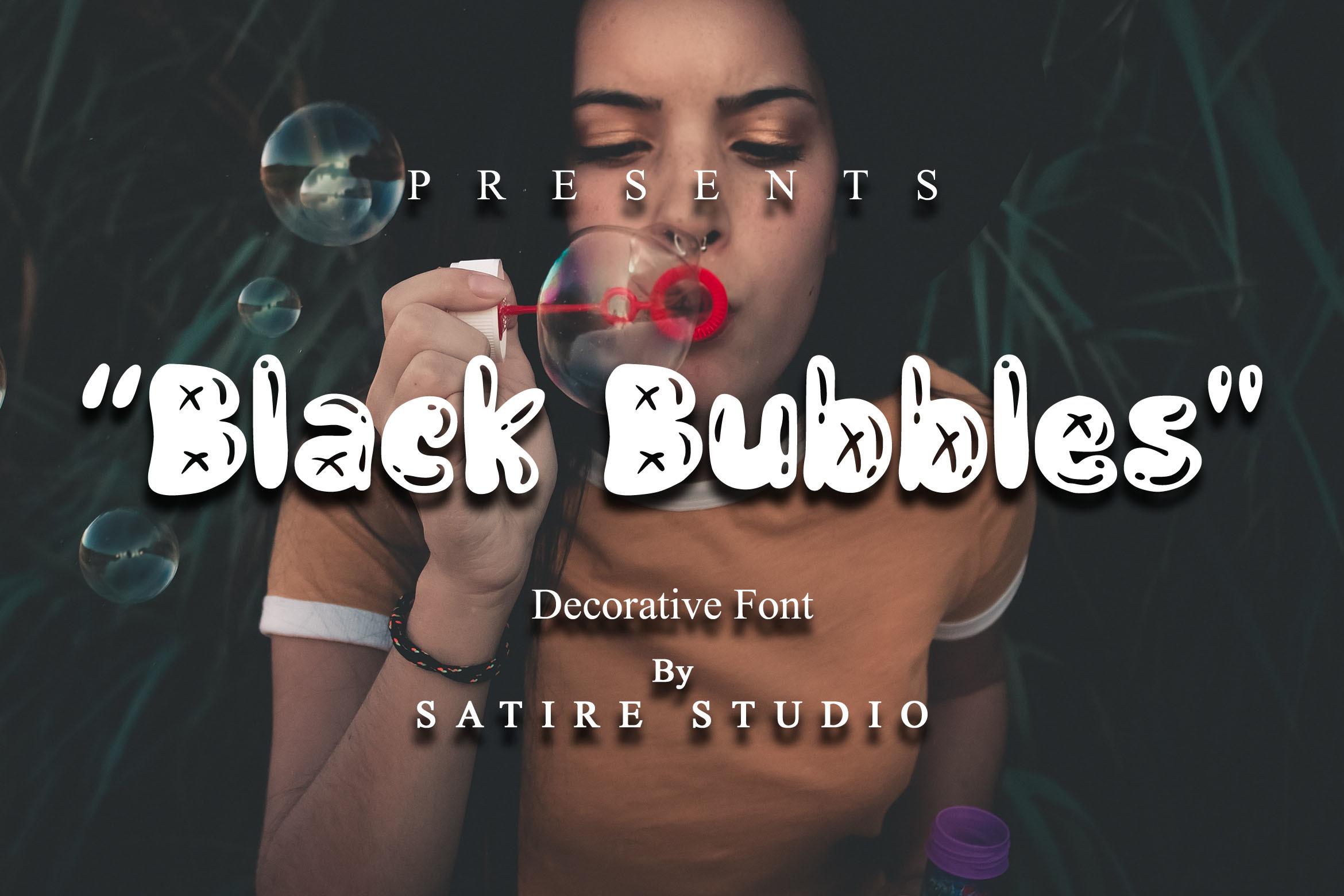 Black Bubbles Font