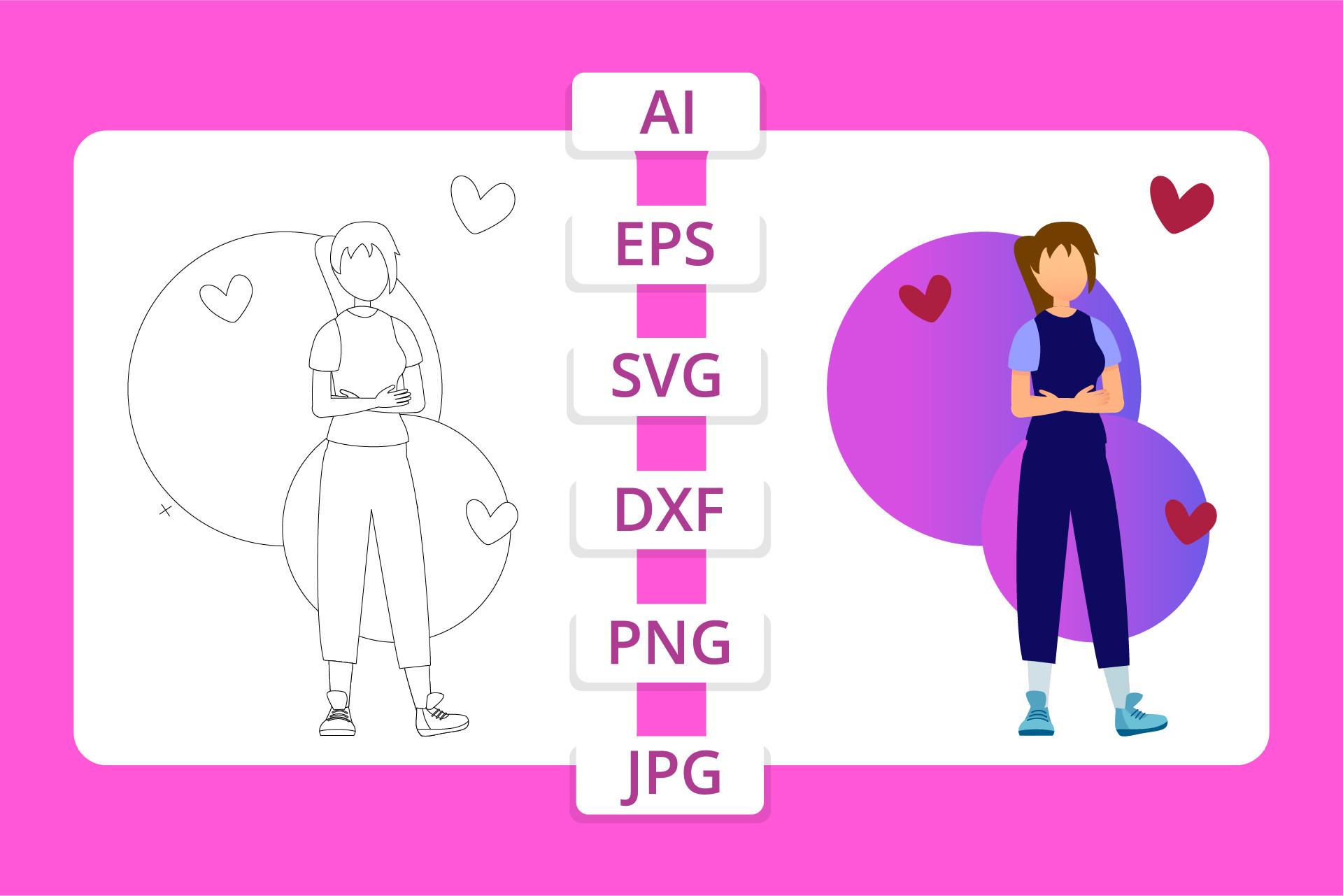 Valentine People Coloring Page