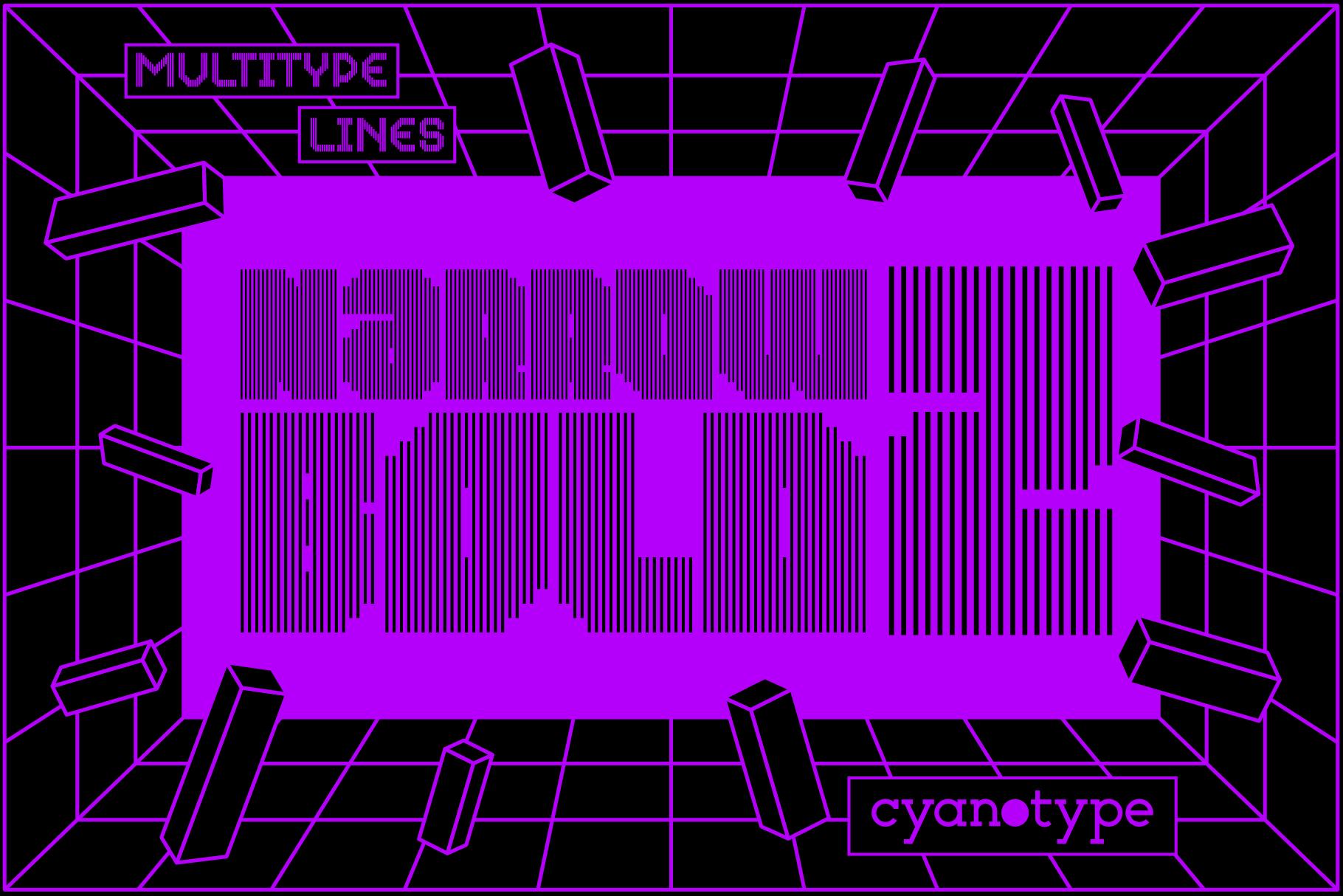 MultiType Lines Narrow Bold 2 Font