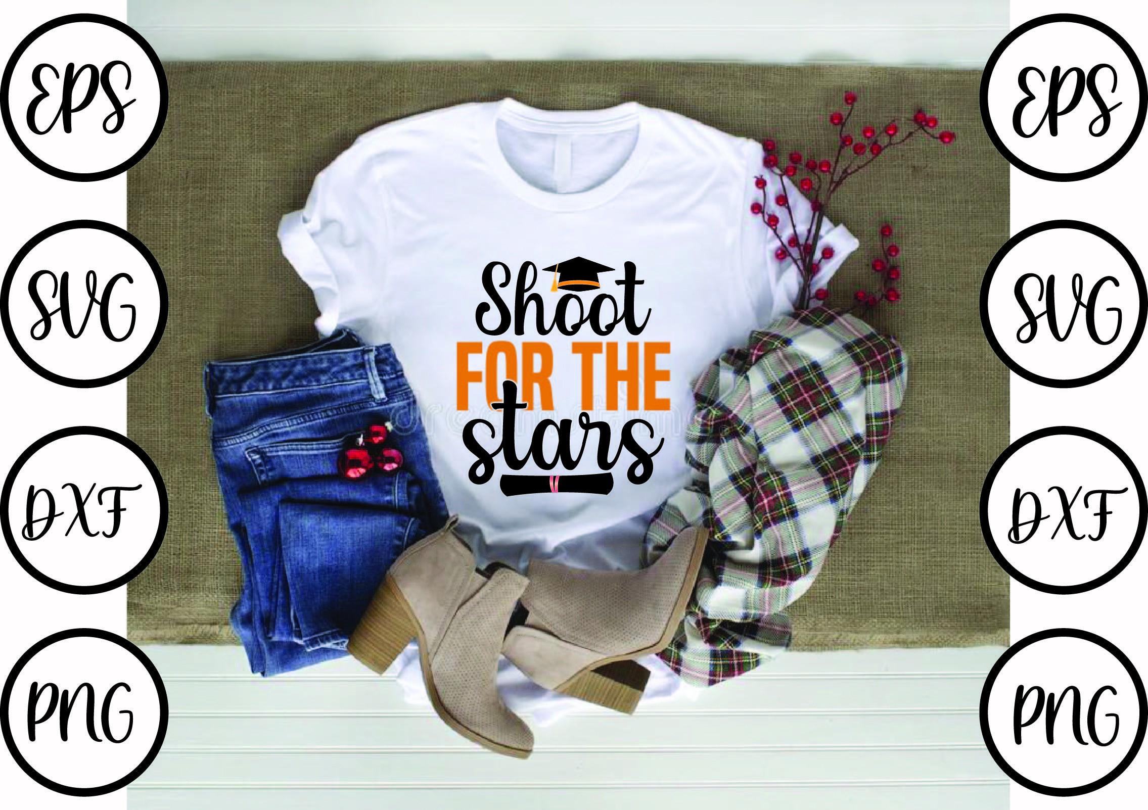 Graduation Svg Design,Shoot for the Star