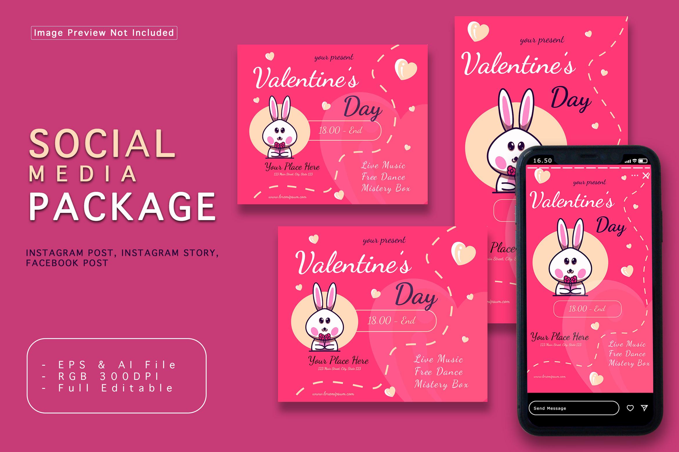 Valentine Social Media Package Template