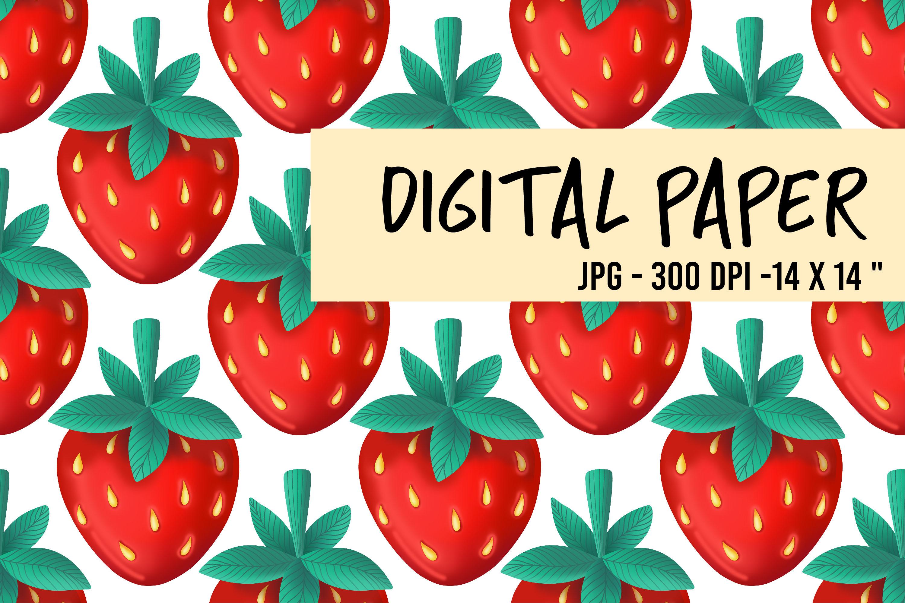 Seamless Pattern with Strawberry