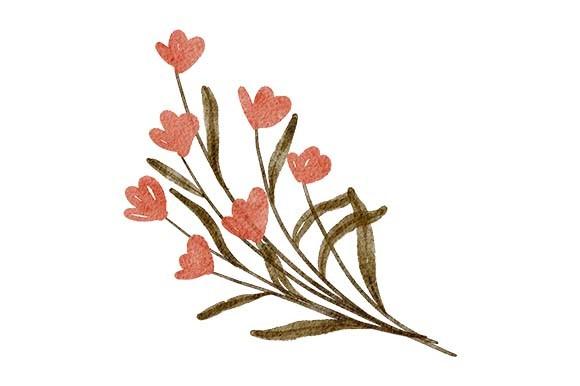 Rustic Floral Element Watercolor Paint