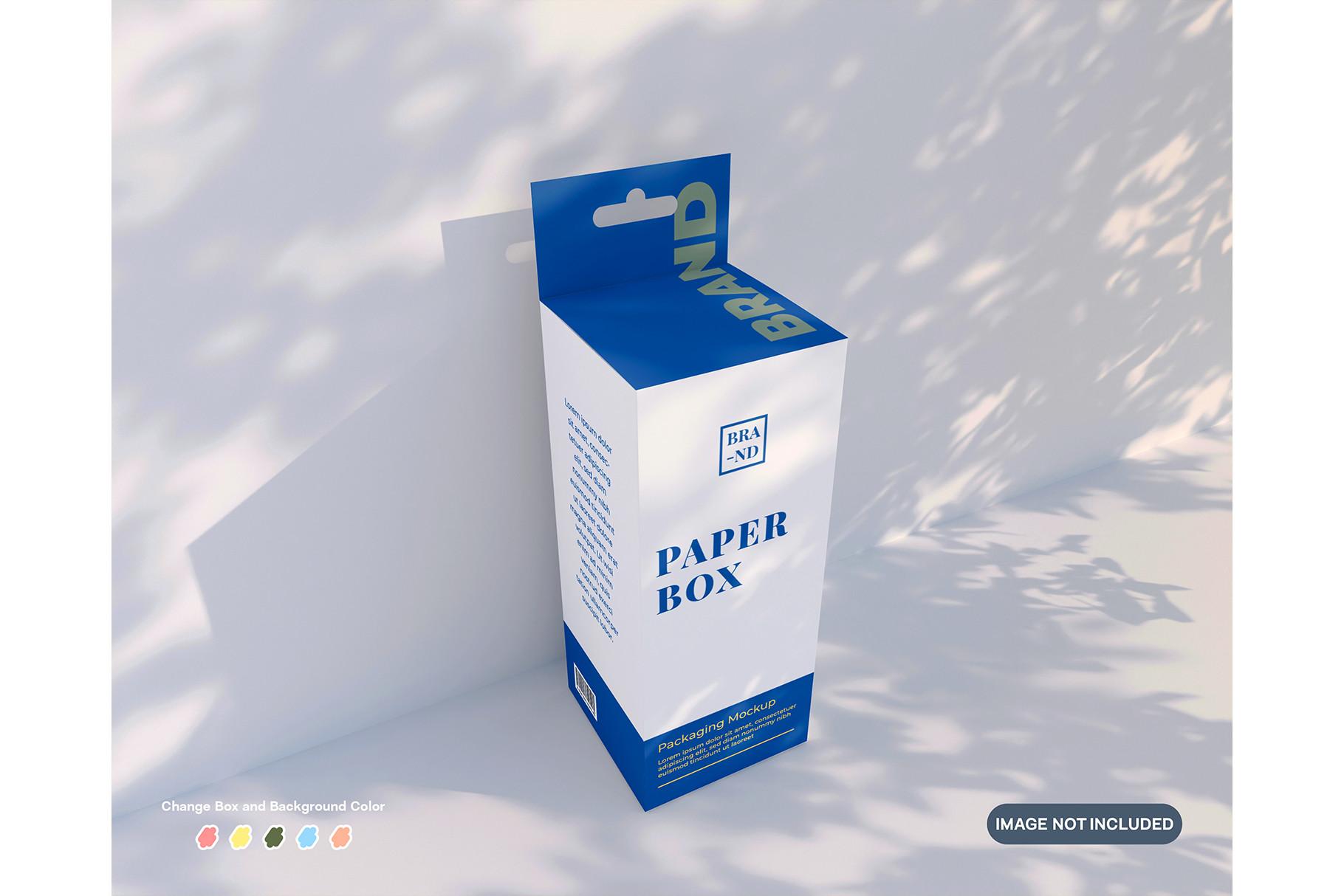 Hanging Paper Box Mockup