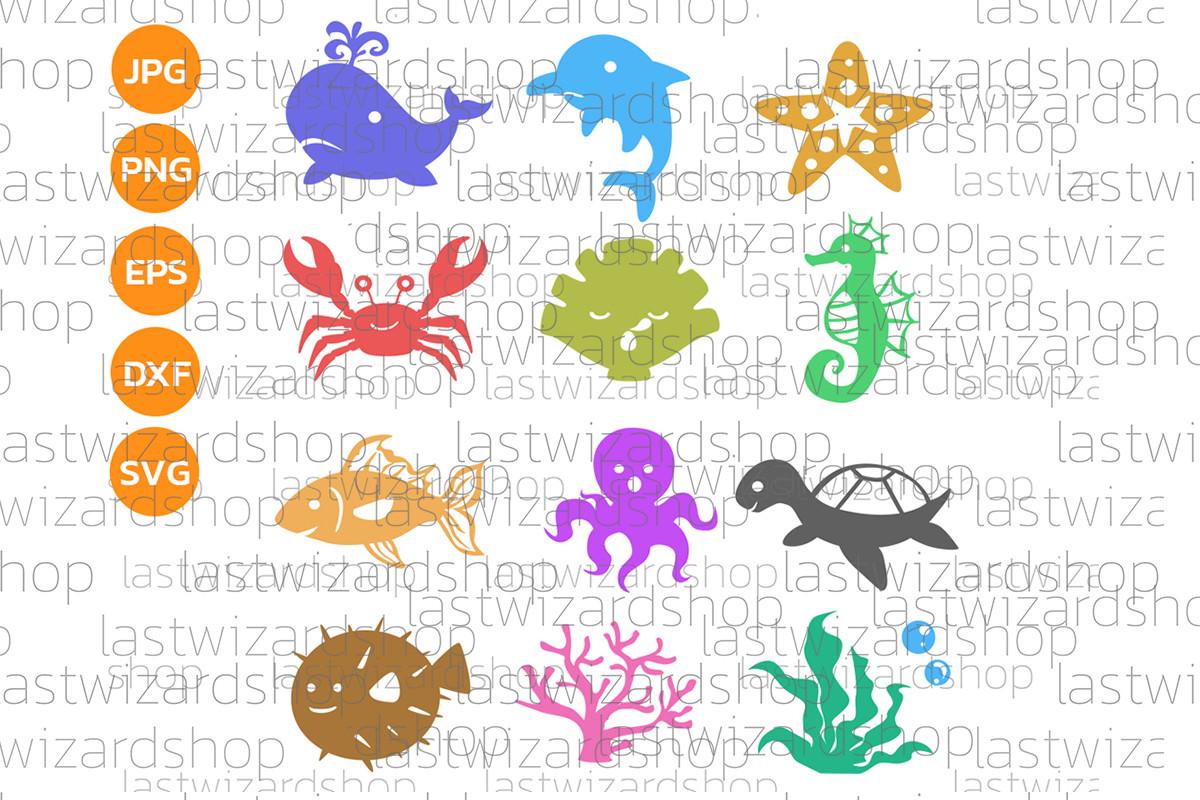 Sea Creatures Svg, Under the Sea Svg