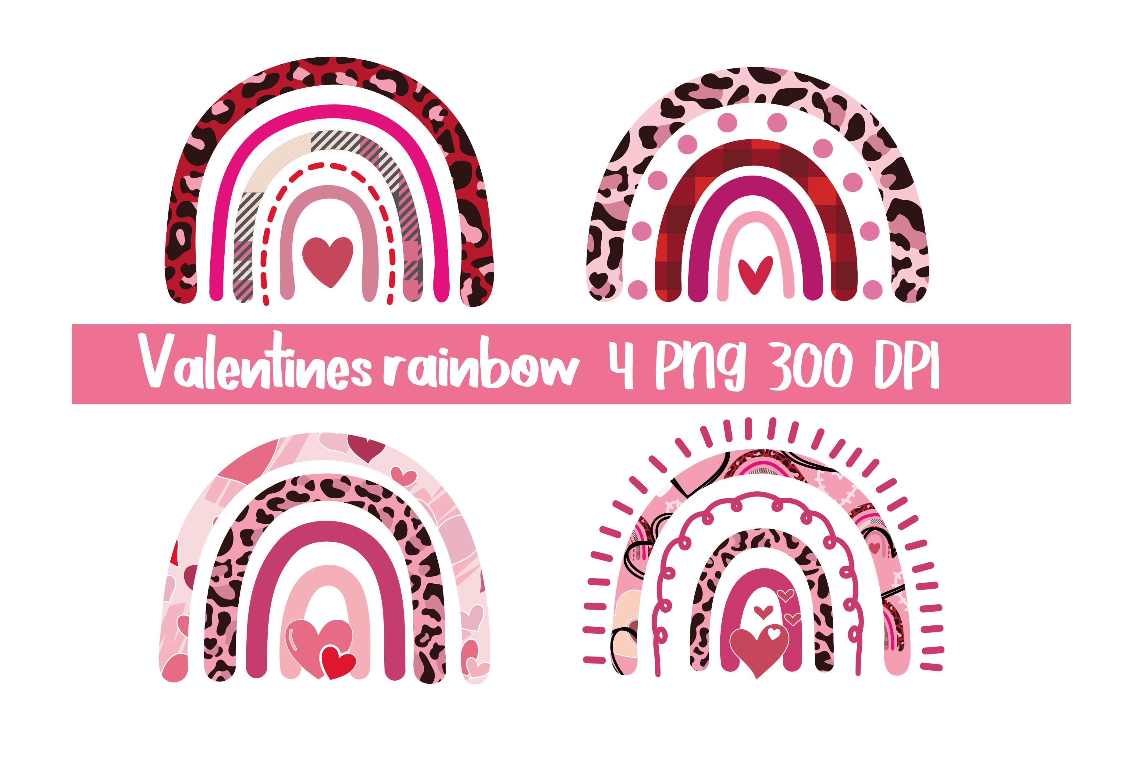 Valentines Rainbow Sublimation Design