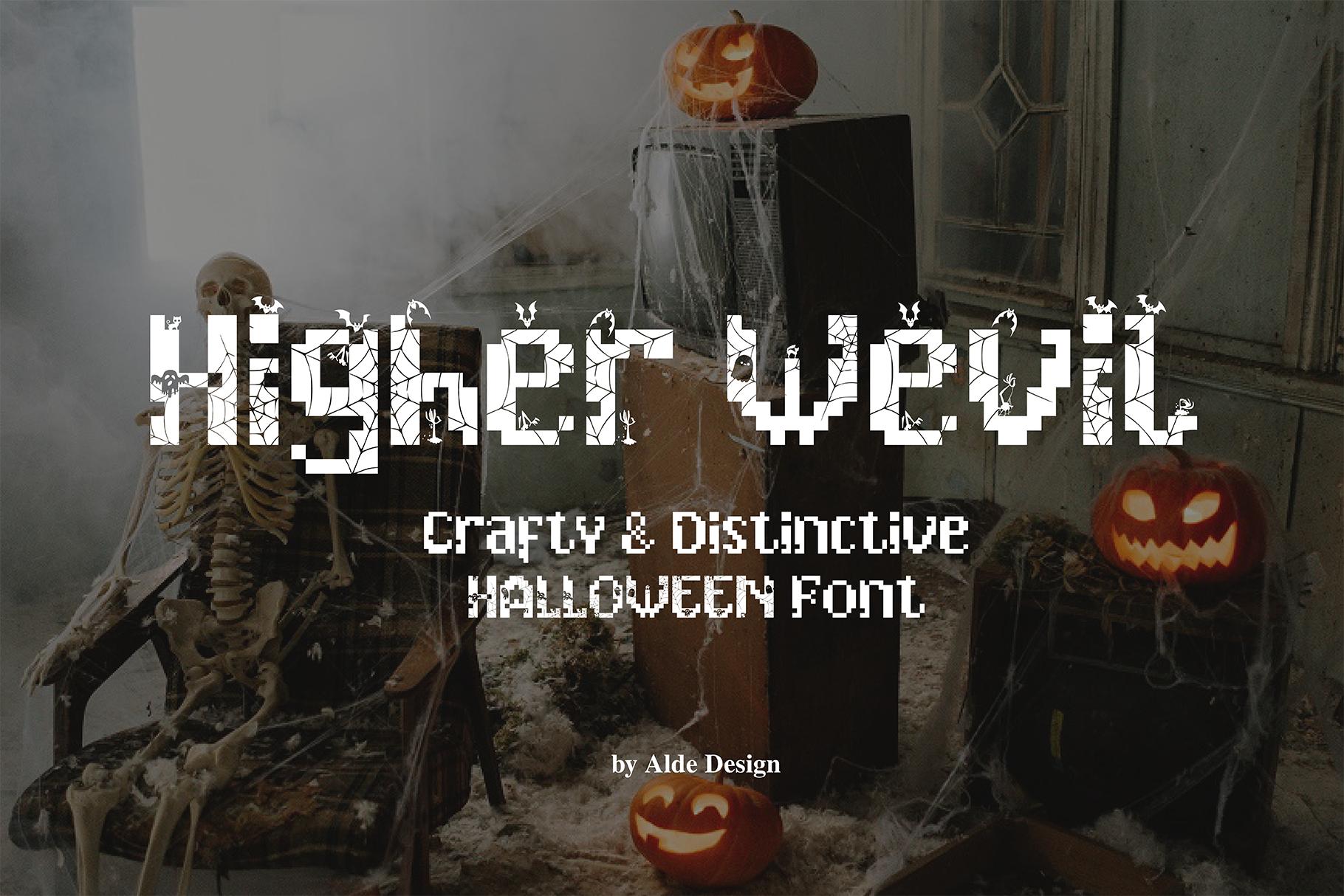 Higher Wevil Halloween Font