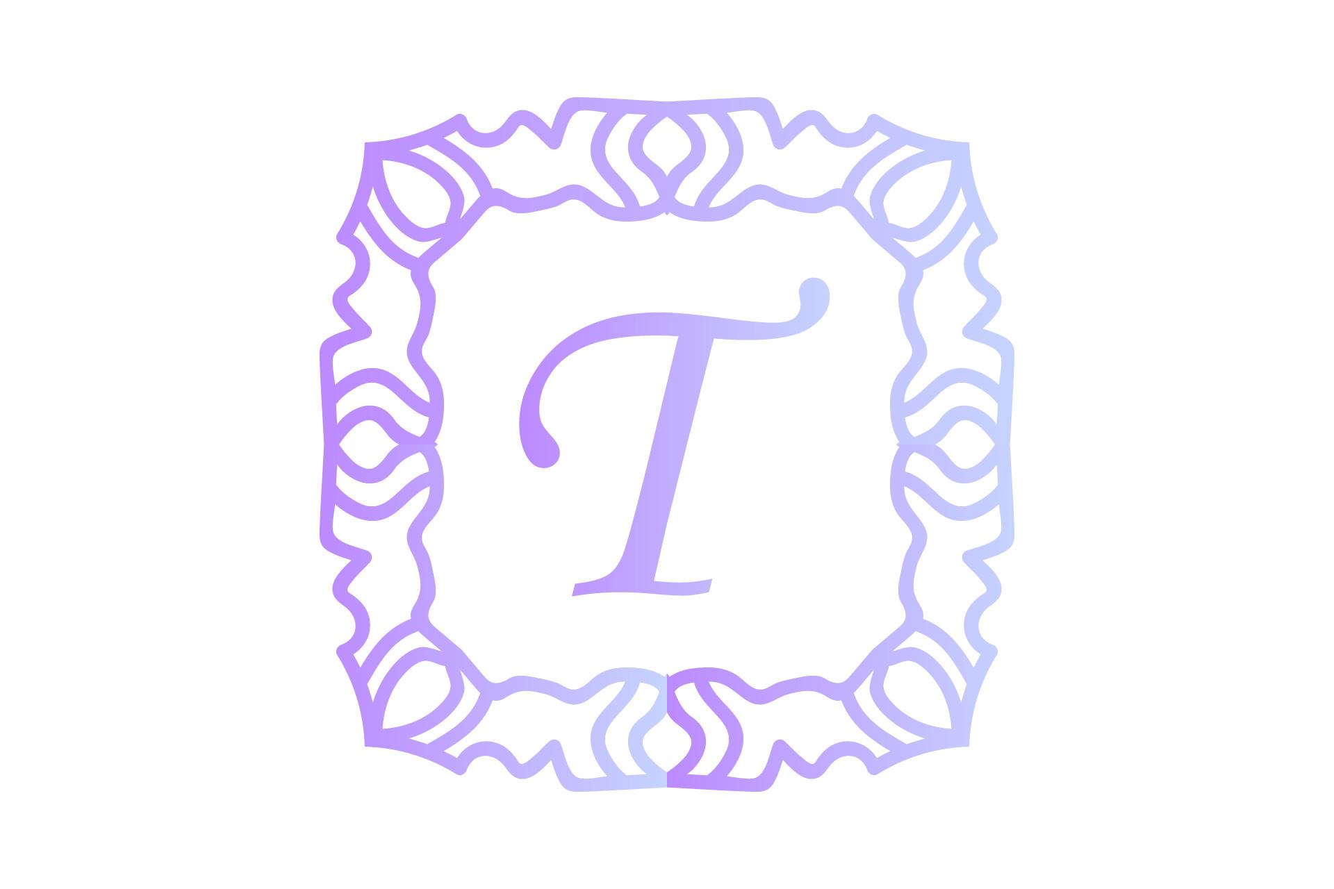 Monogram Calligraphic Font Illustration