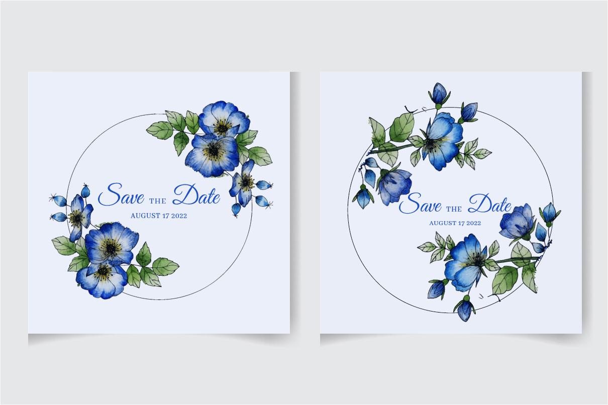 Elegant Watercolor Floral Frame Design 3