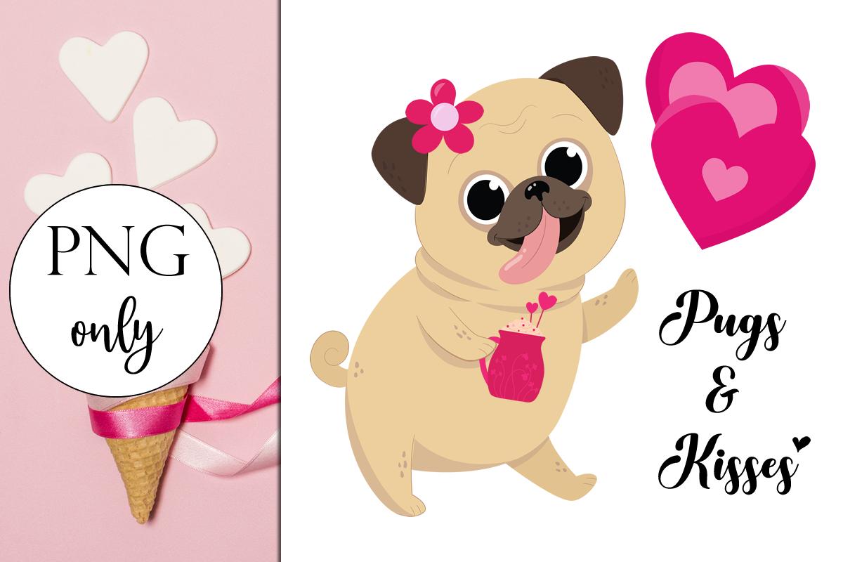 Pugs and Kisses - Pink