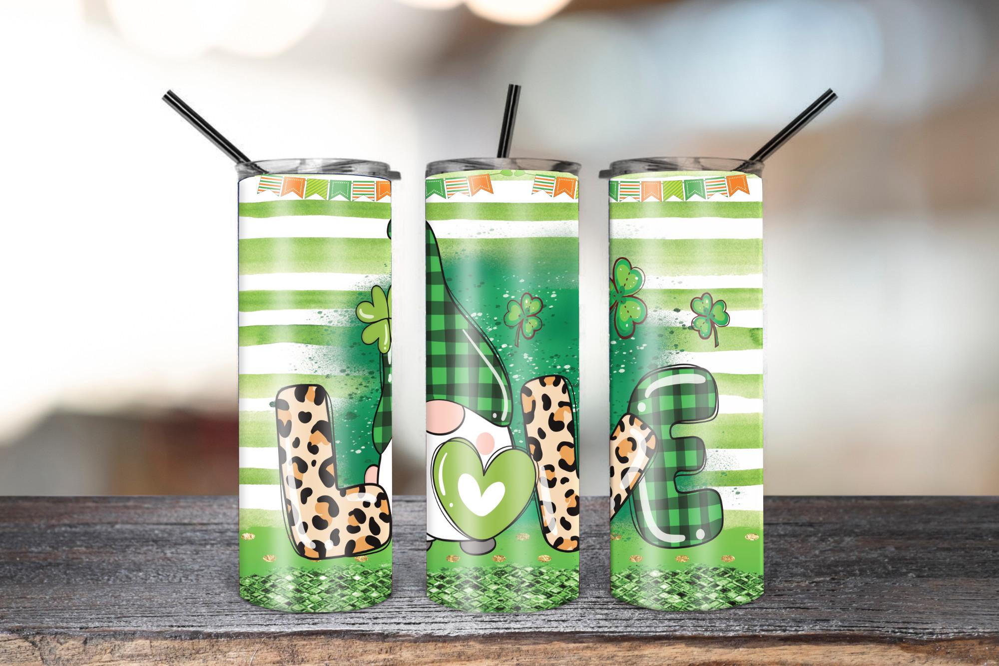 Tumbler Wrap St.Patrick's Day Gnome Love