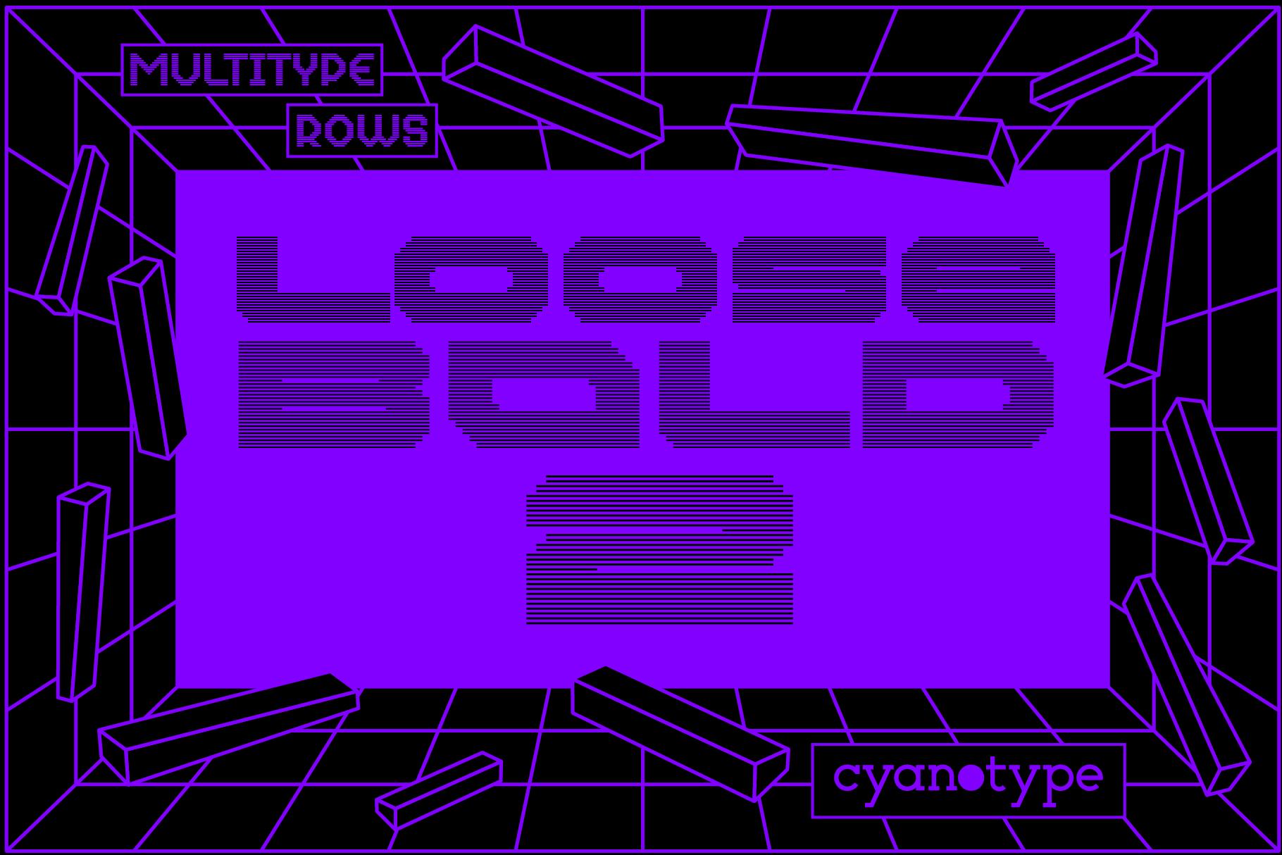 MultiType Rows Loose Bold 2 Font