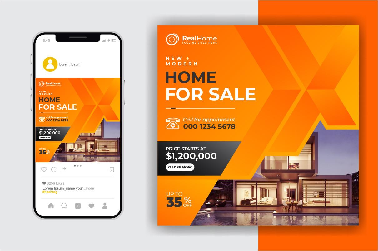 Real Estate Home Sale Social Media Post