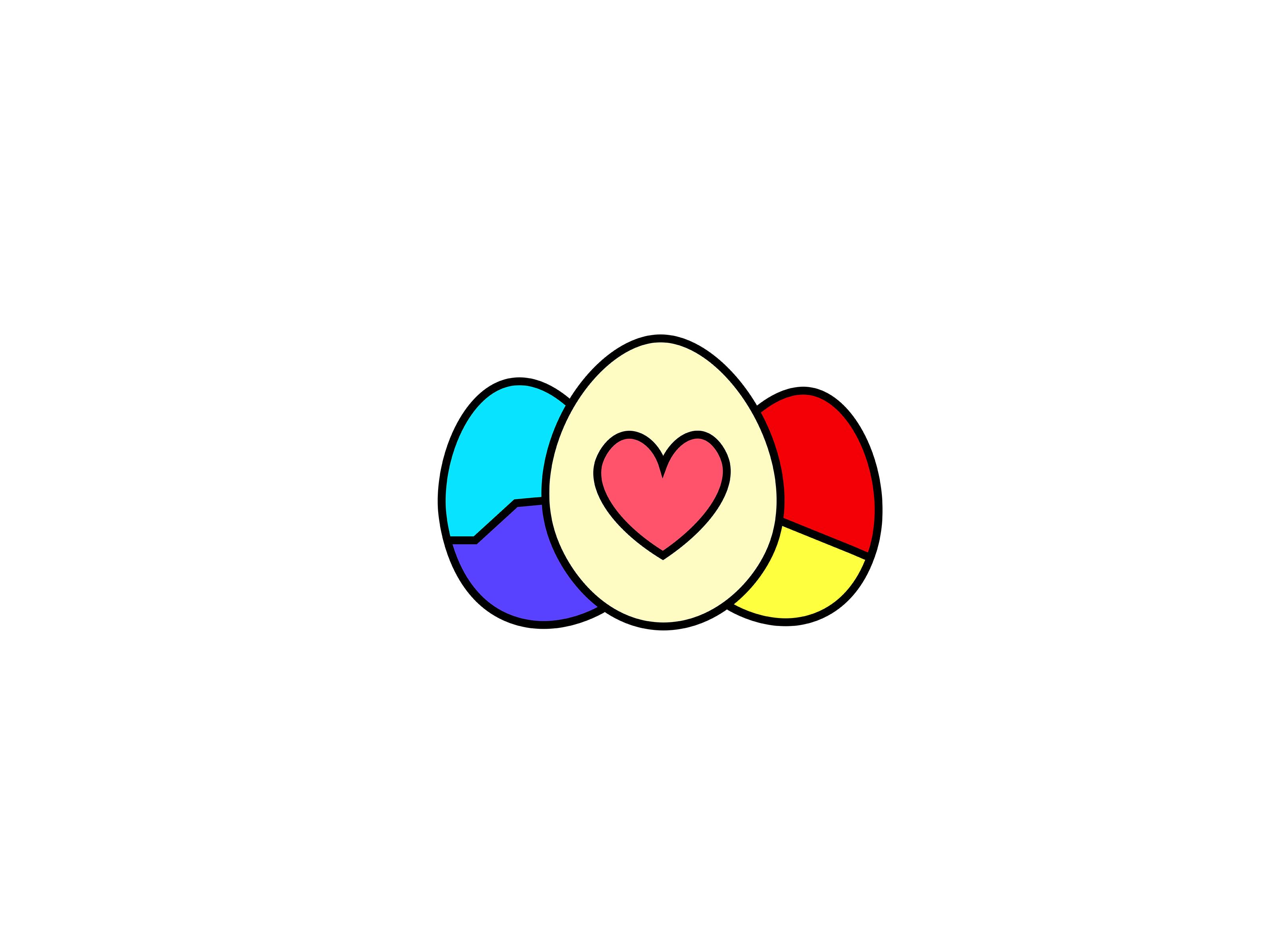 Easter Three Eggs Illustrations