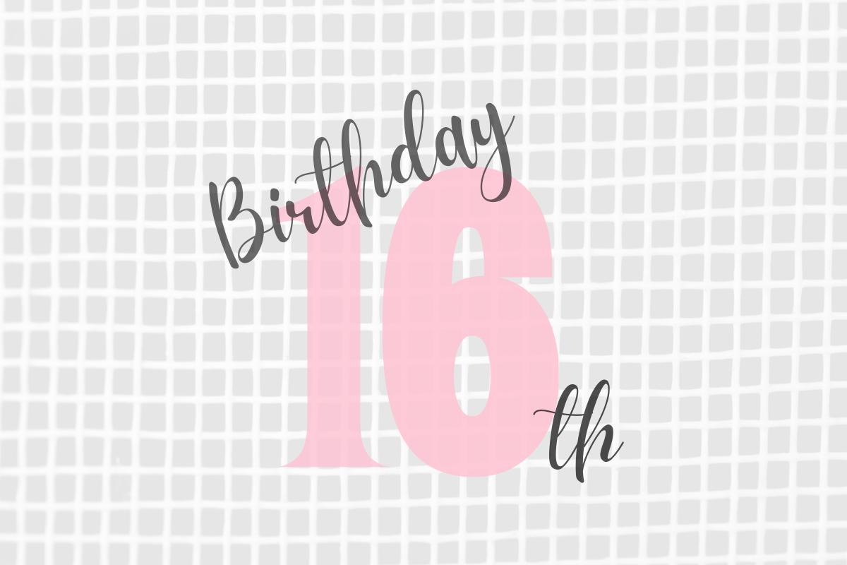 16th Birthday Pink