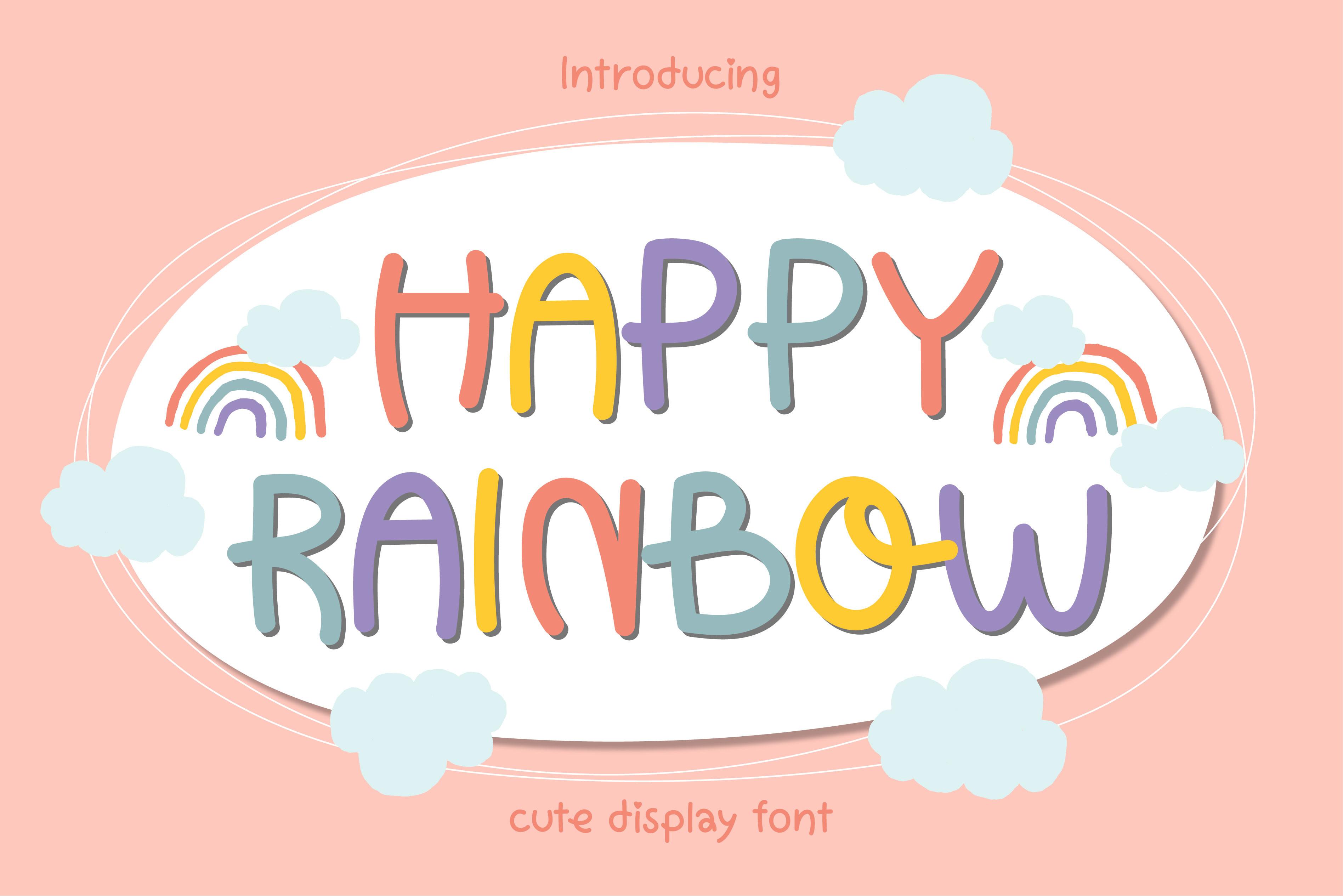 Happy Rainbow Font