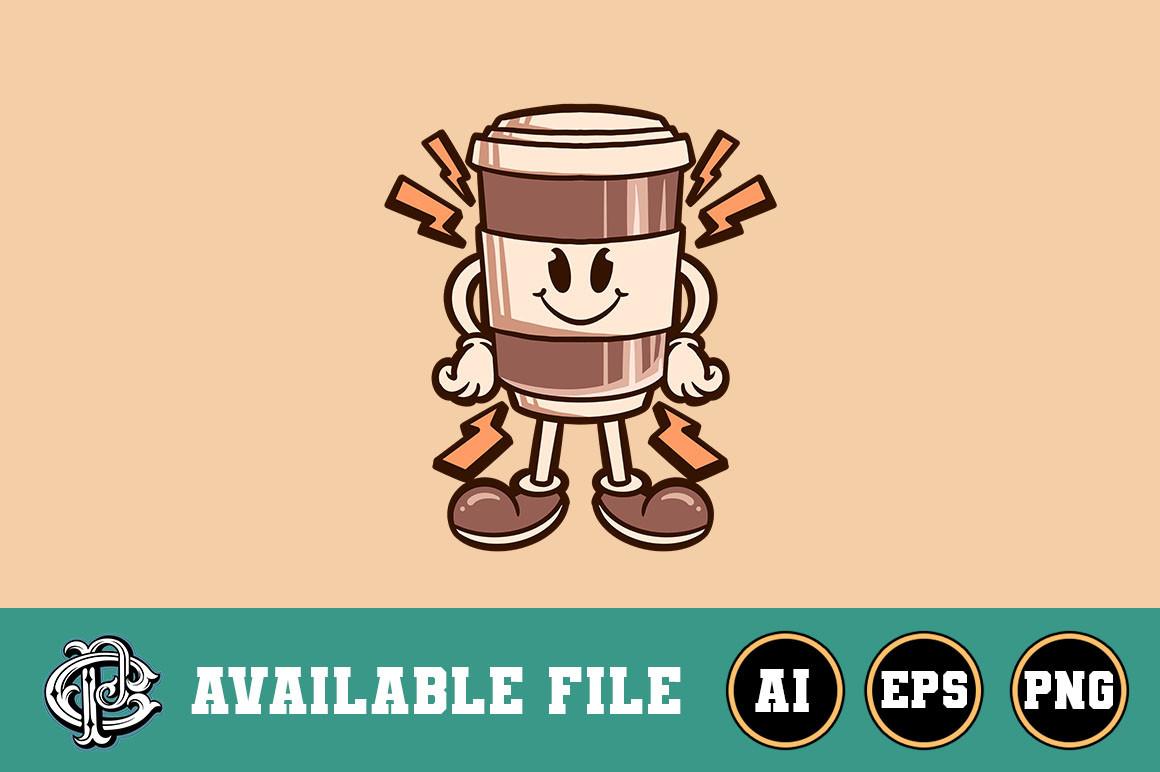 The Coffee Cartoon T-shirt Design